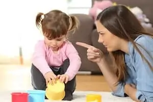 Mother yelling at her daughter