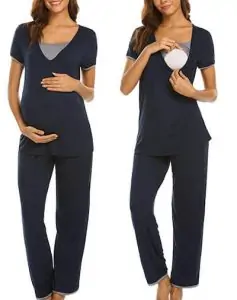 Ekouaer-Maternity-Nursing-Pajama