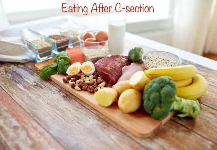 Food consumption meal plan after c-section