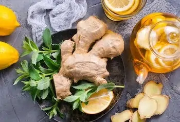 ginger,herb and tea