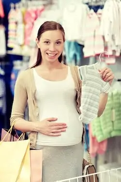 she is buying baby bodysuit