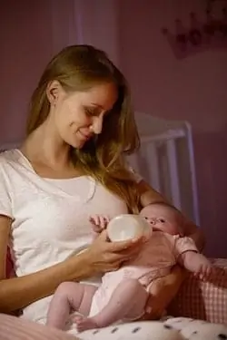 bottle-feeding at night