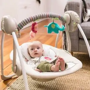 Safe baby swing for the baby