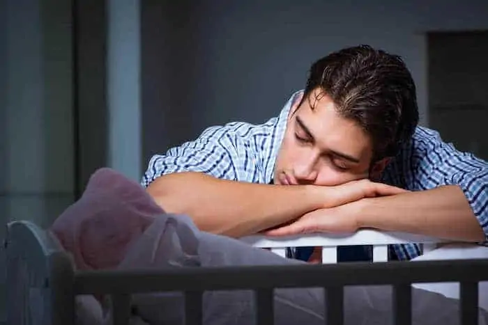 baby sleeps in crib