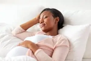 Pregnancy rest on pillow