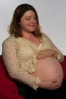 plus sized pregnant woman