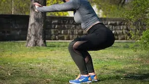 a girl exercising outdoor