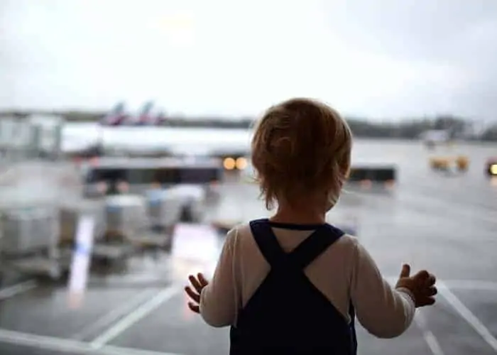 baby boy in airport