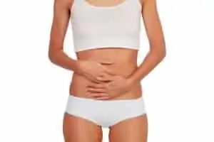 Girl in white underwear