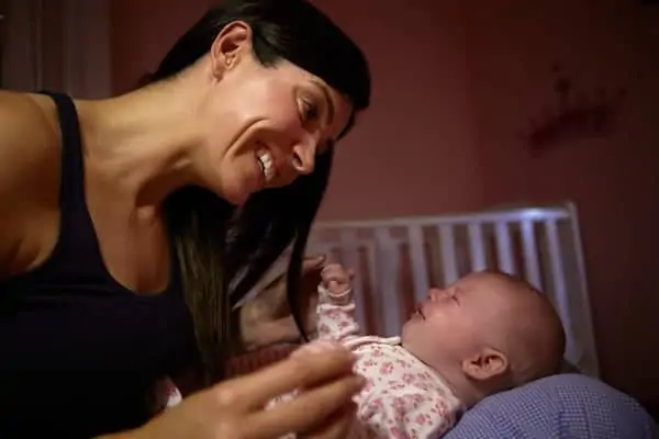 Mother Comforting Crying Baby