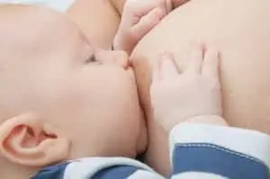 comfort nursing by baby