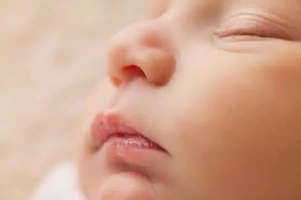 Cute baby lip