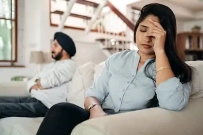 couple sitting on sofa