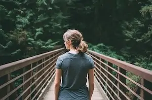 mom walking outdoor