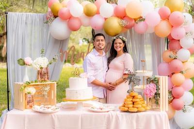men joined baby shower