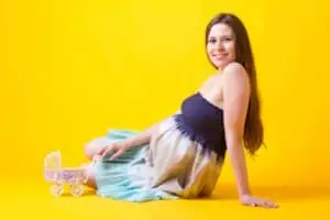 pregnant woman on floor