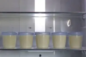 breastmilk stored in refrigerator