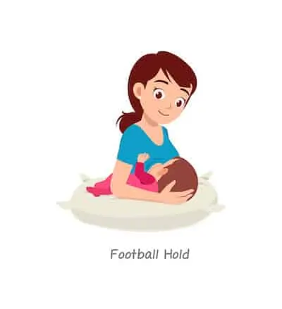 illustration of football hold