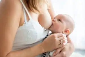 young mom breastfeeds
