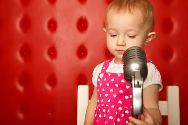 baby tries to speak
