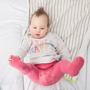 Baby lying on the desk