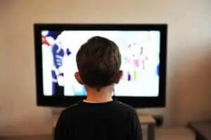 toddler enjoys tv