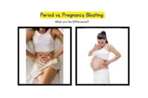 compare bloating between PMS and Pregnancy