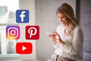 a woman exploring social media platforms